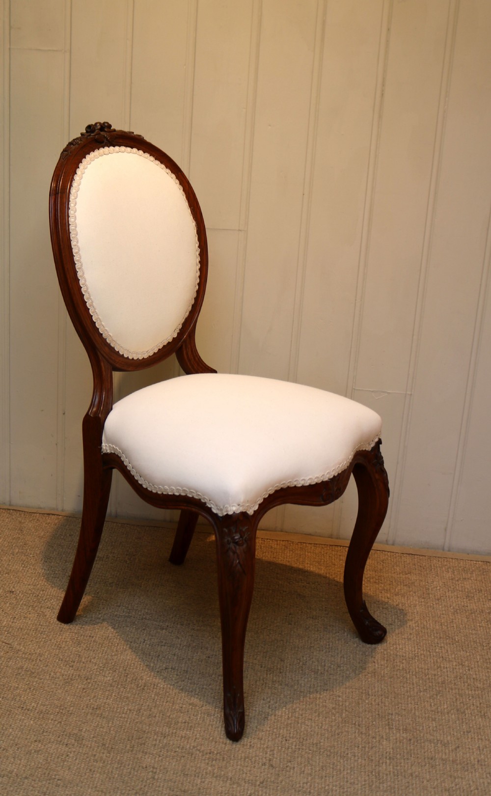 Walnut Framed Bedroom Chair View IV