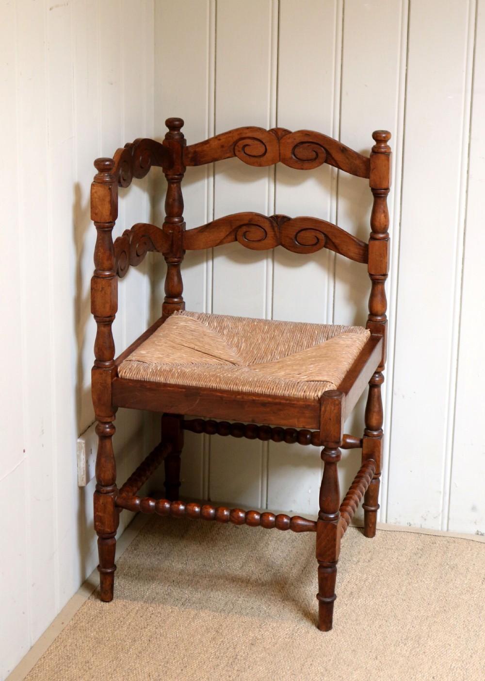 French Beech Corner Chair