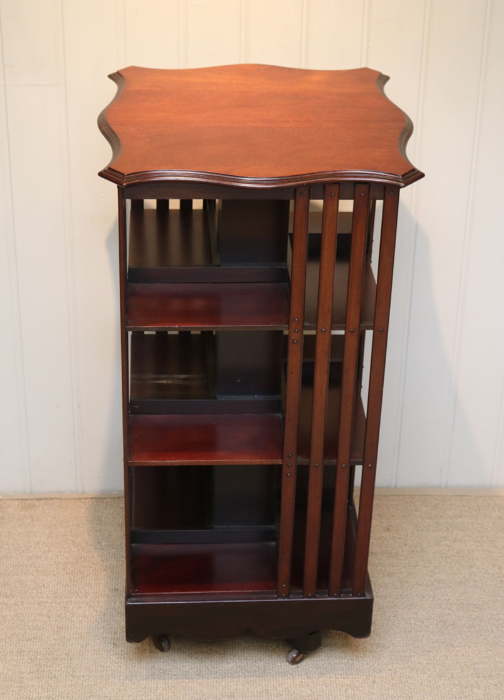 Edwardian Mahogany Revolving Bookcase View II