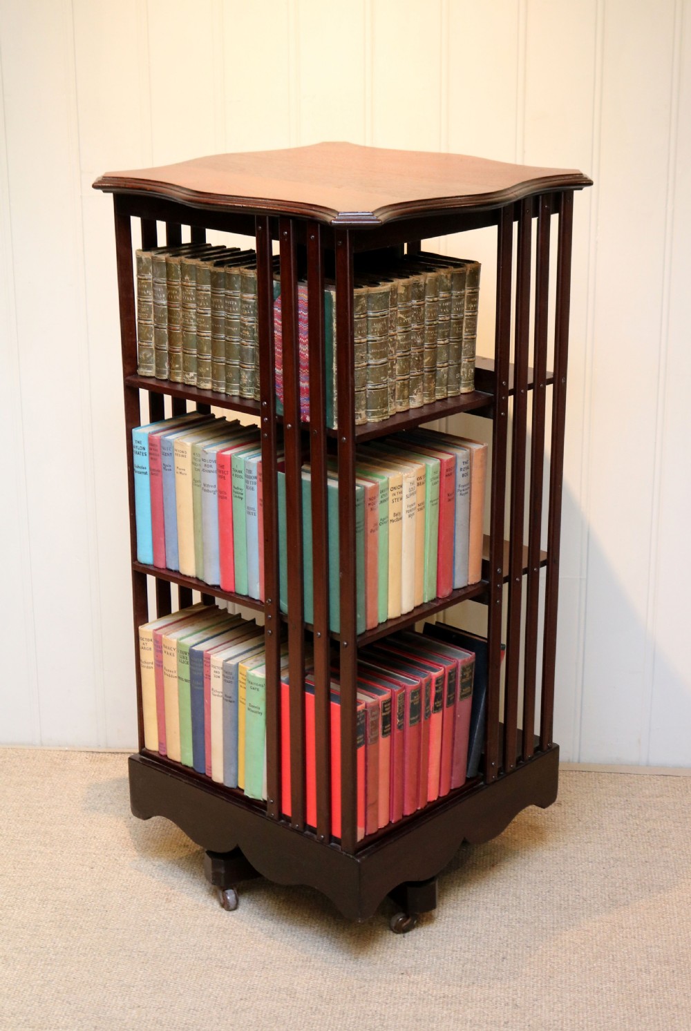 Edwardian Mahogany Revolving Bookcase View III