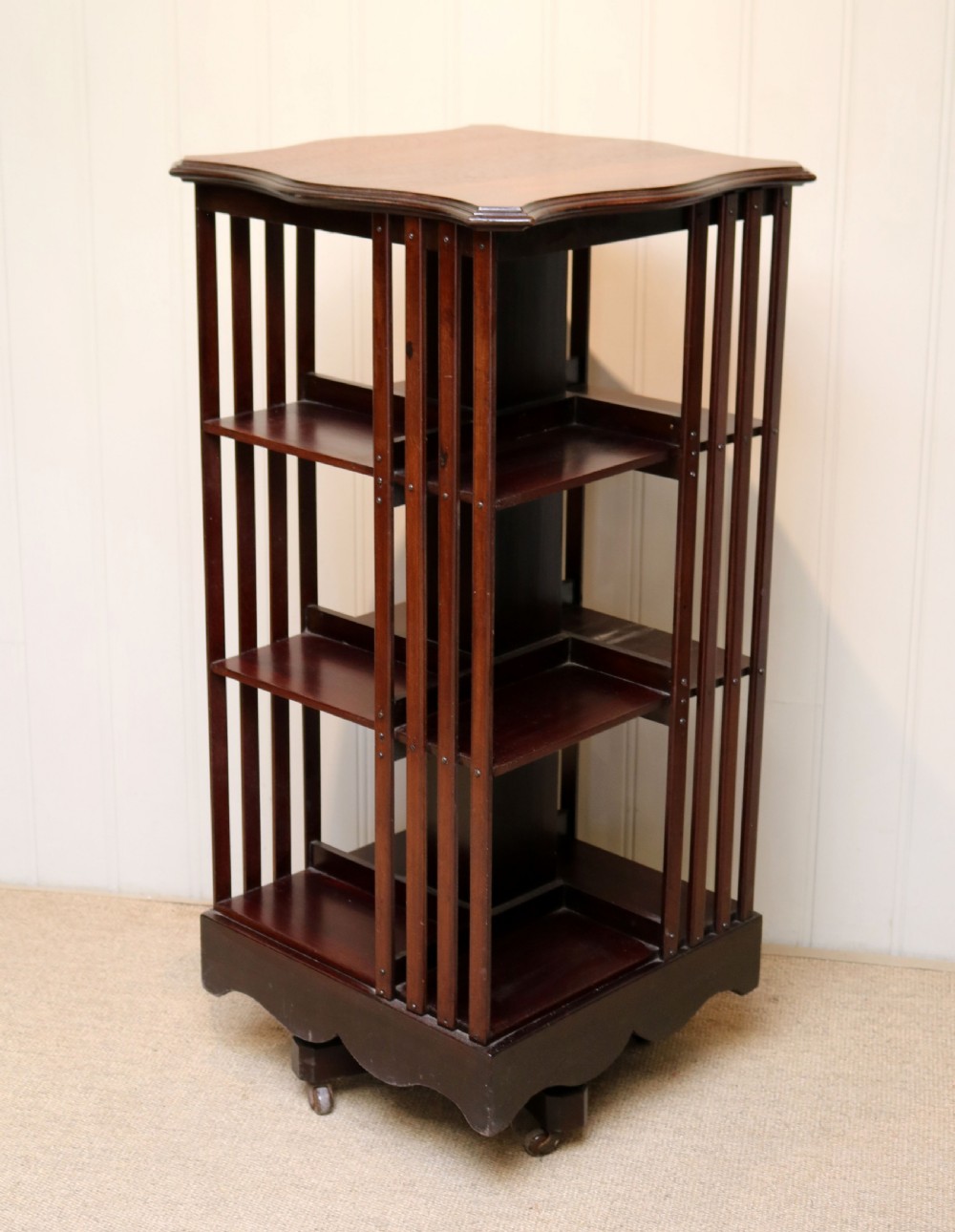 Edwardian Mahogany Revolving Bookcase View IV