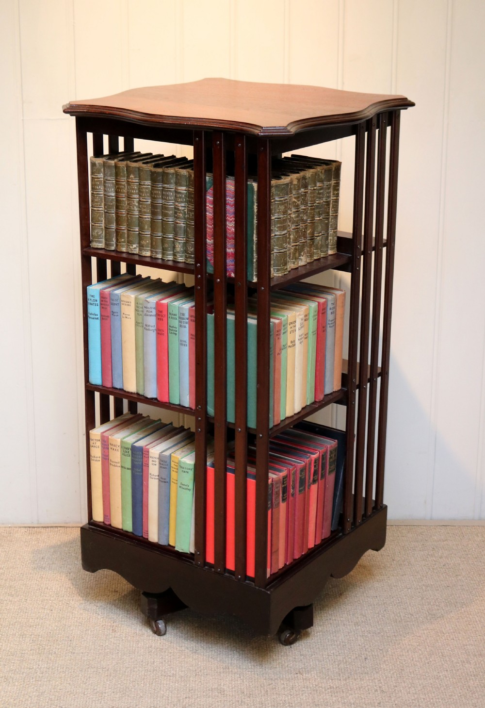 Edwardian Mahogany Revolving Bookcase View V
