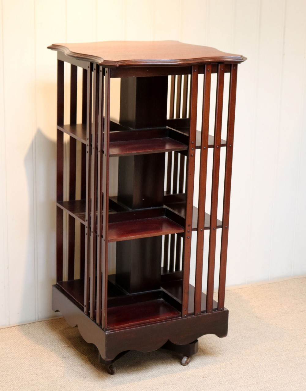 Edwardian Mahogany Revolving Bookcase View VI