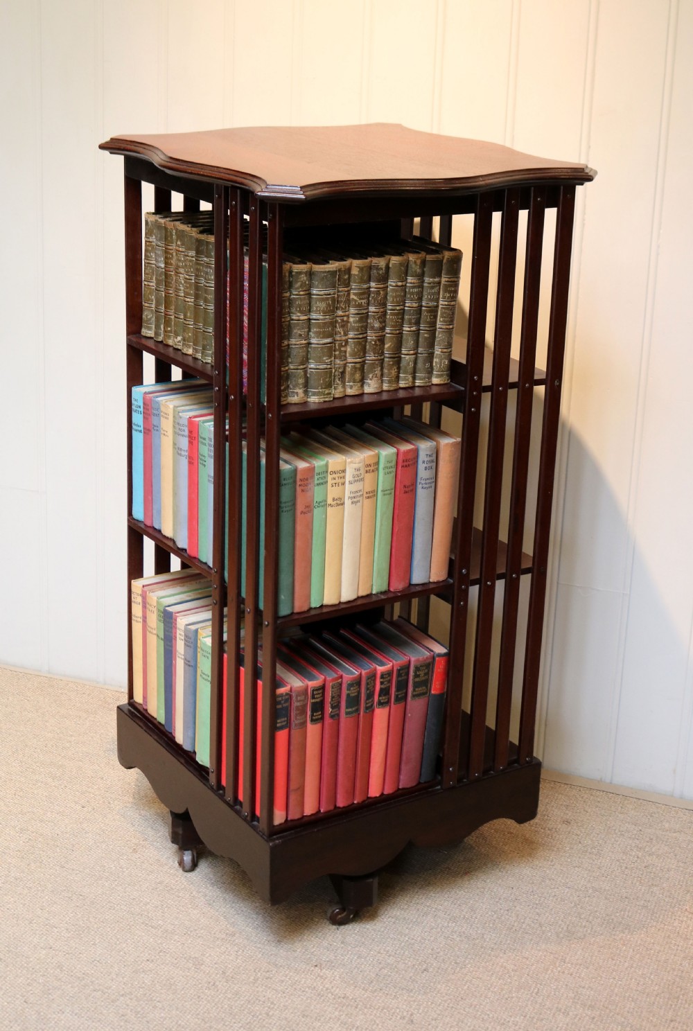 Edwardian Mahogany Revolving Bookcase View VII