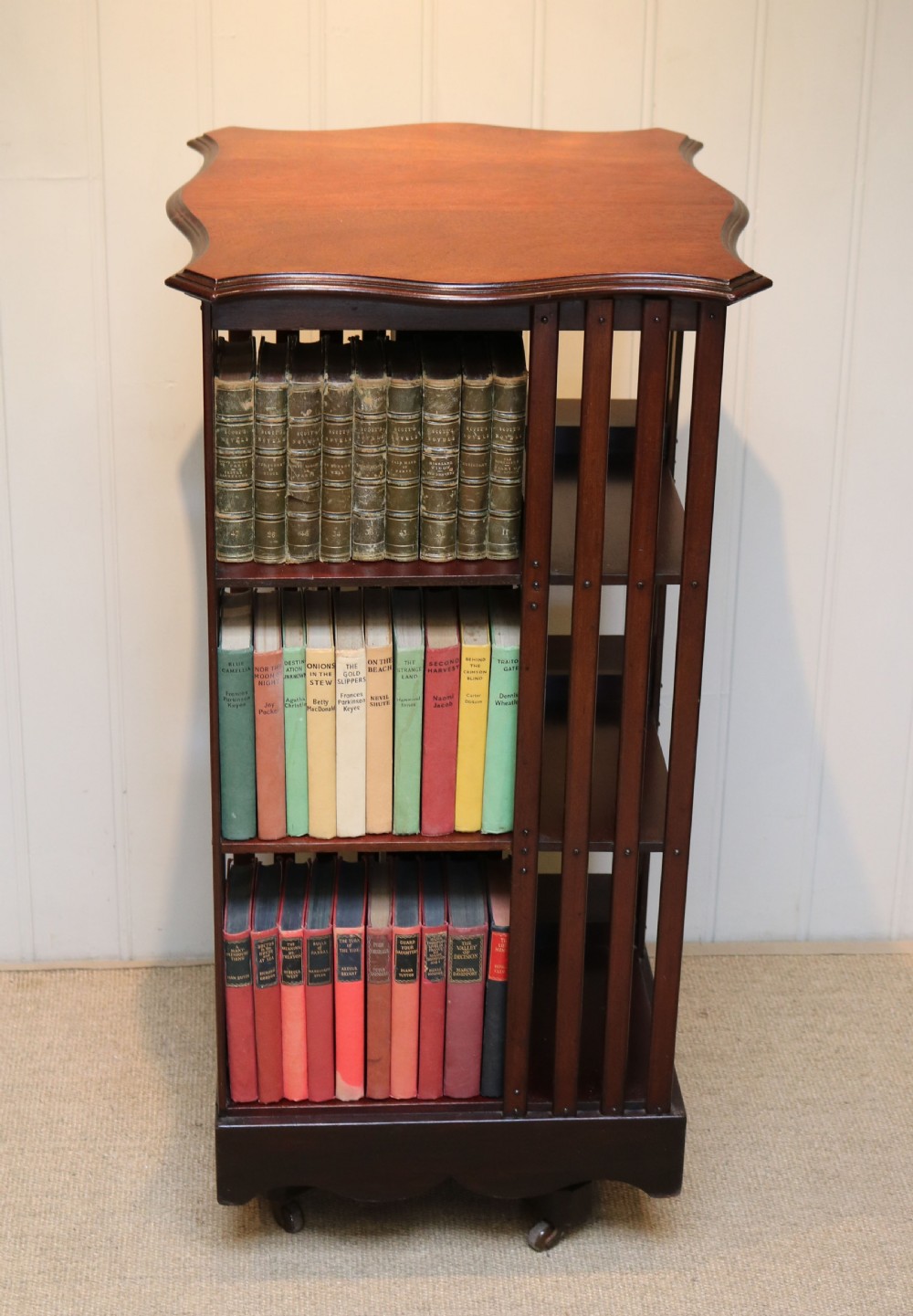 Edwardian Mahogany Revolving Bookcase View VIII