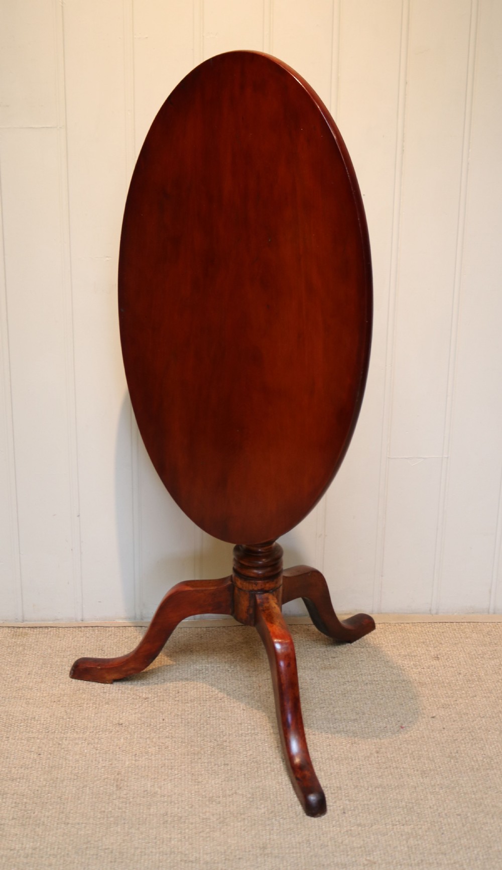 Early 19th Century Rustic Fruit Wood Tilt Top Occasional Table View II