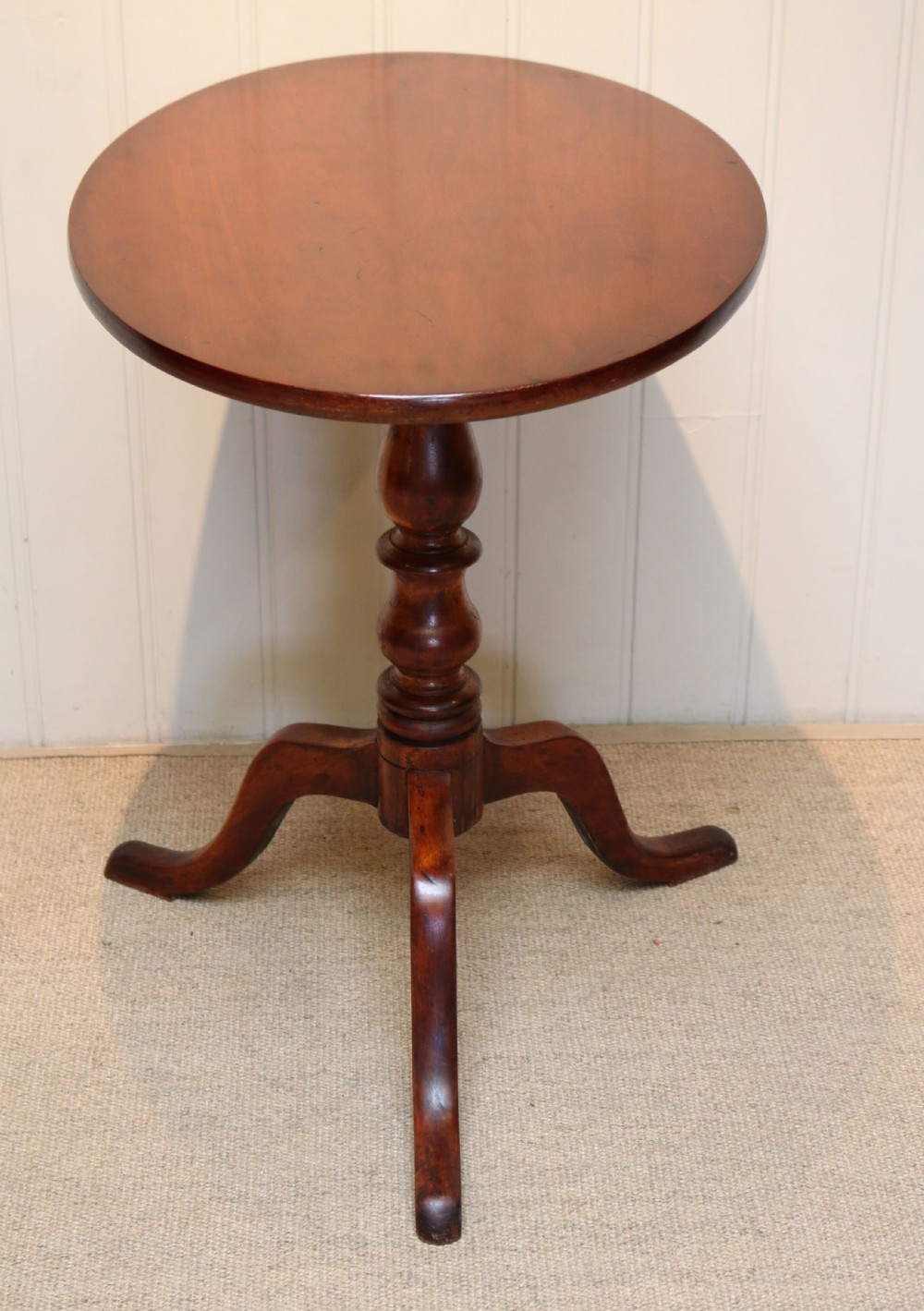 Early 19th Century Rustic Fruit Wood Tilt Top Occasional Table View VI