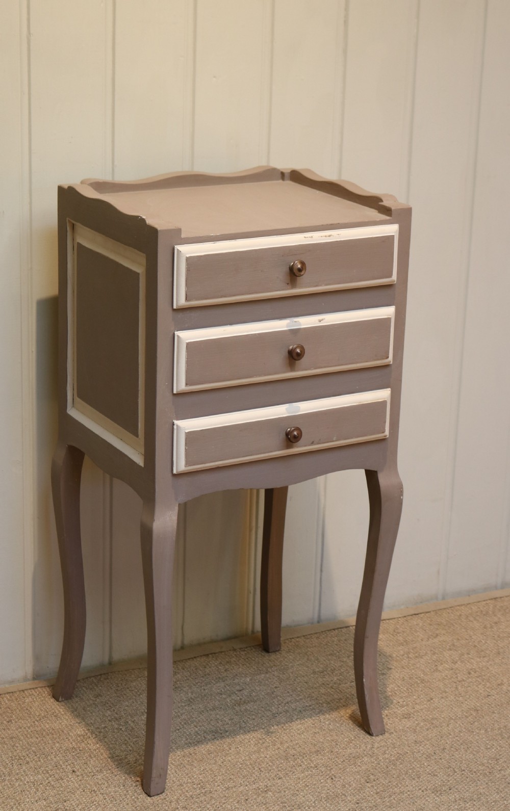French Painted Bedside Cabinet