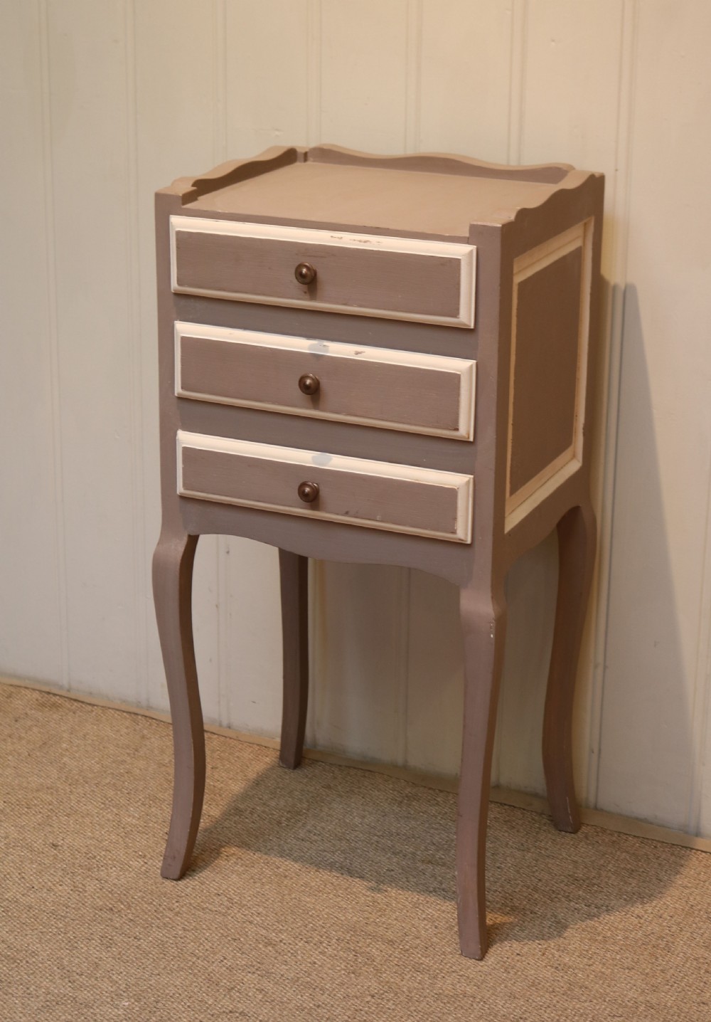 French Painted Bedside Cabinet View III