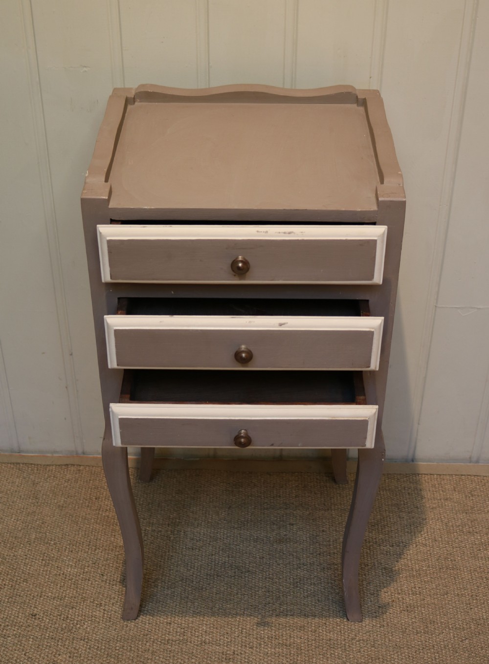 French Painted Bedside Cabinet View IV
