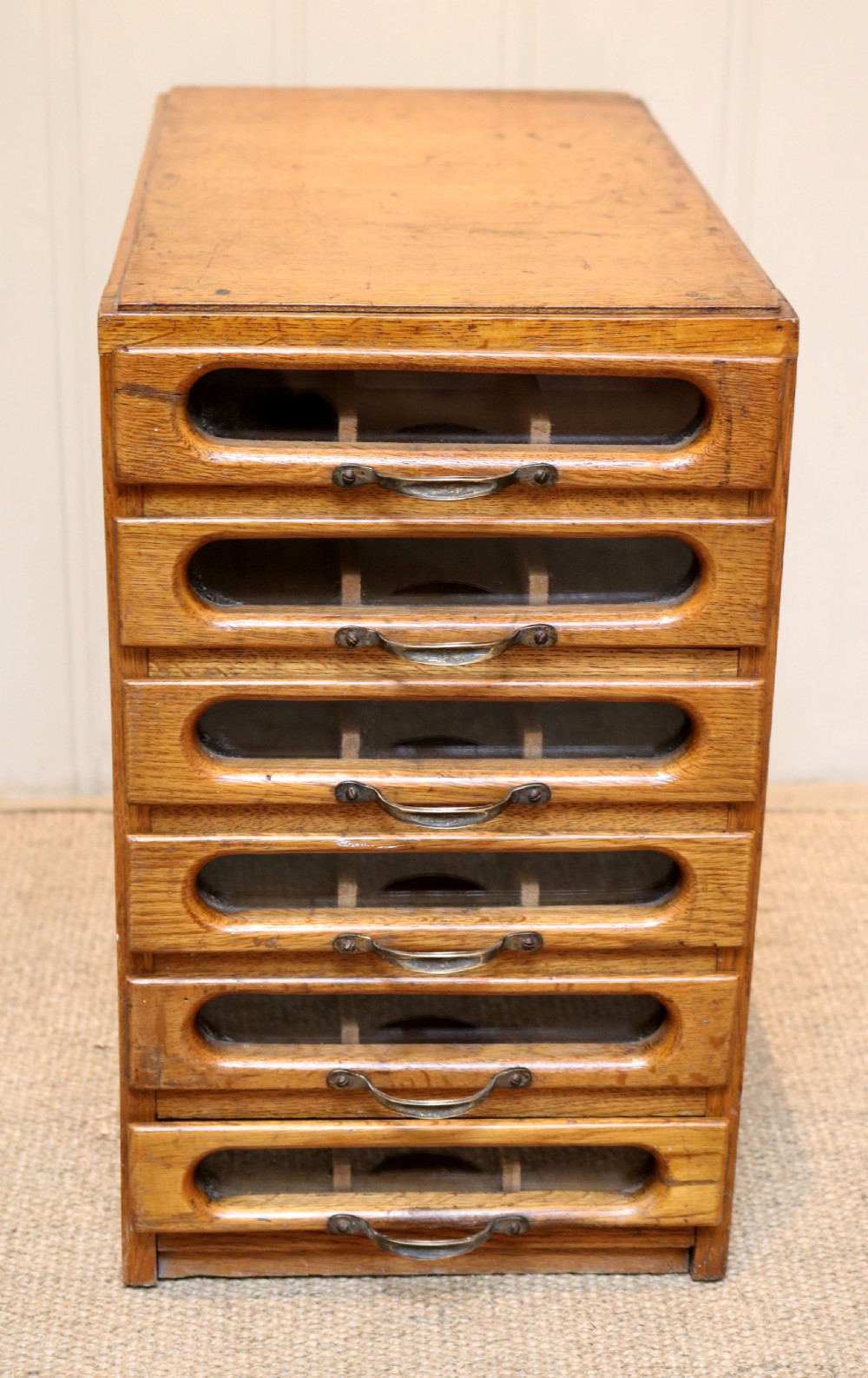 Set Of Oak Haberdashers Drawers