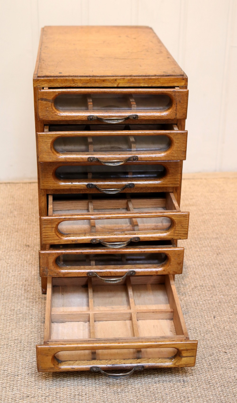Set Of Oak Haberdashers Drawers View VII