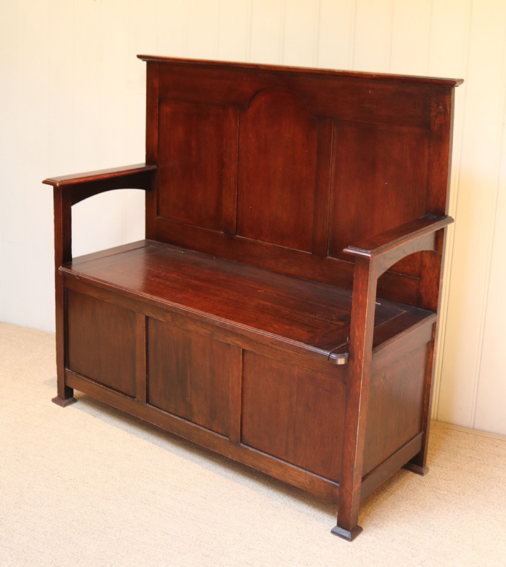 Edwardian Oak Bench