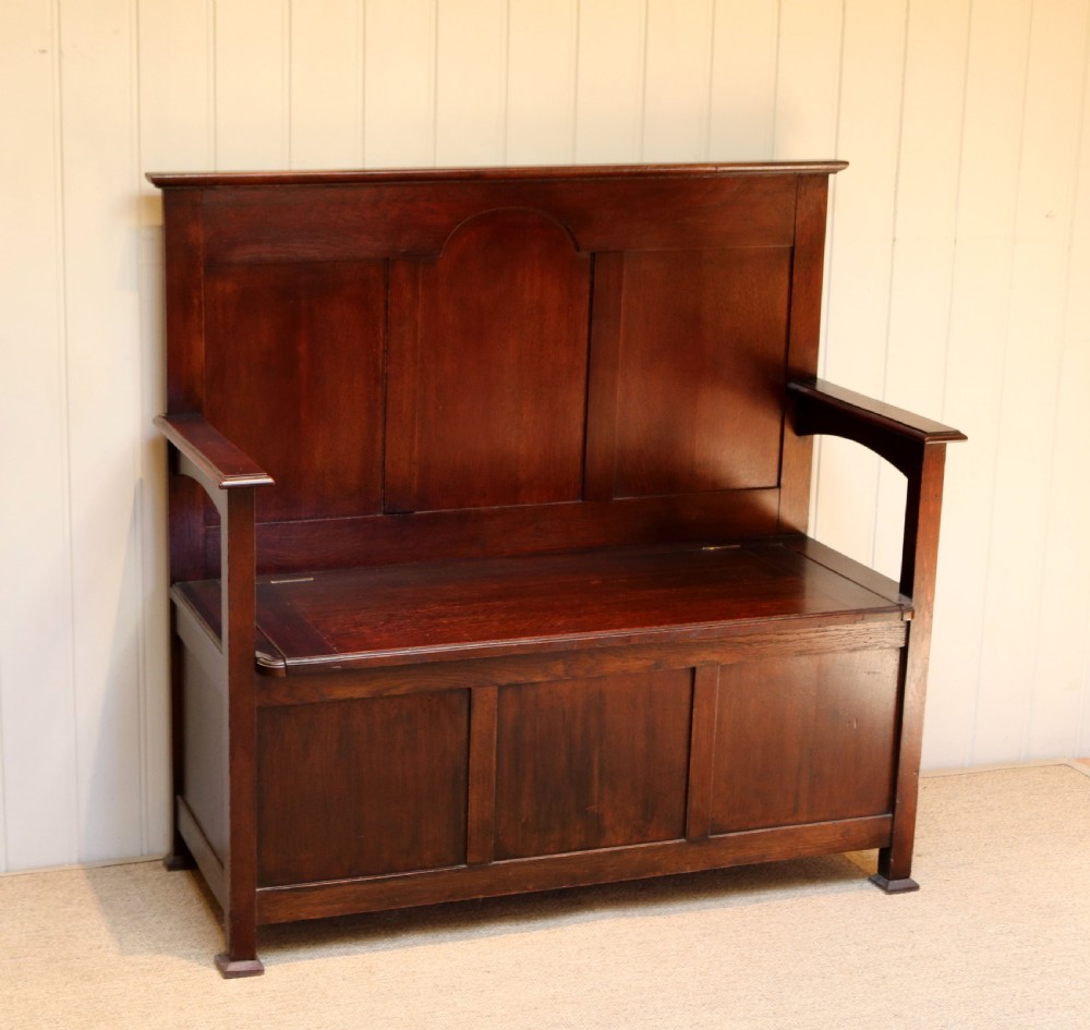 Edwardian Oak Bench View II