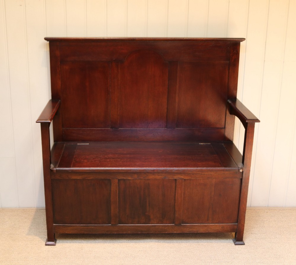 Edwardian Oak Bench View III
