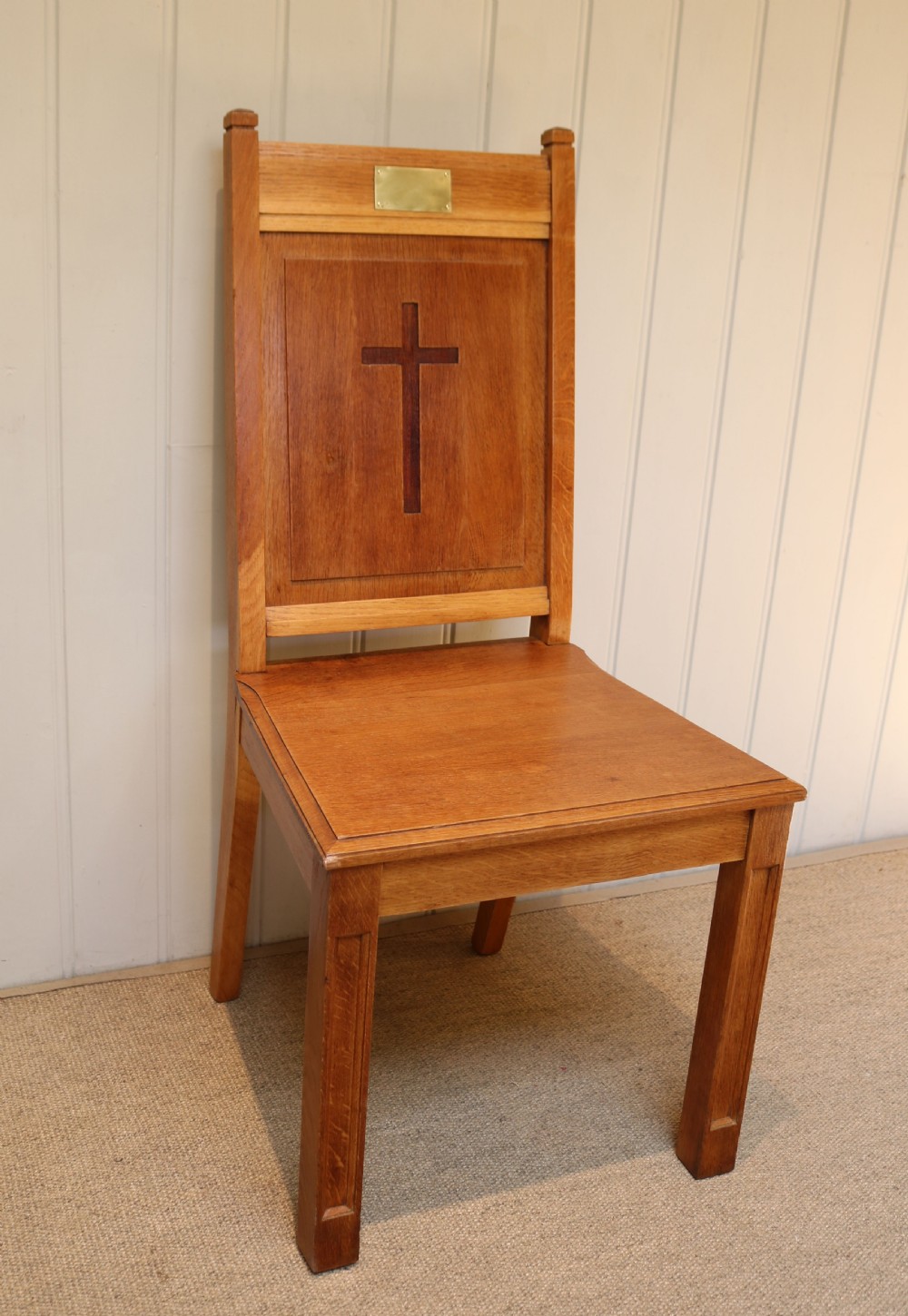 Pair Of Solid Oak Church Chairs View VI