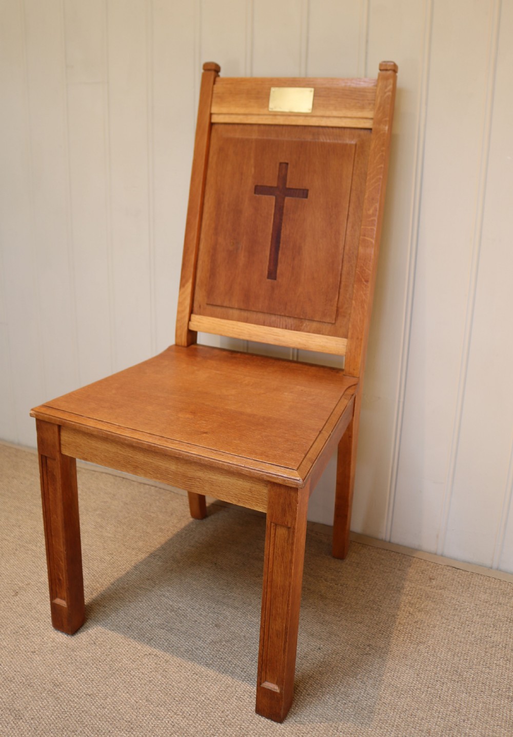 Pair Of Solid Oak Church Chairs View VII