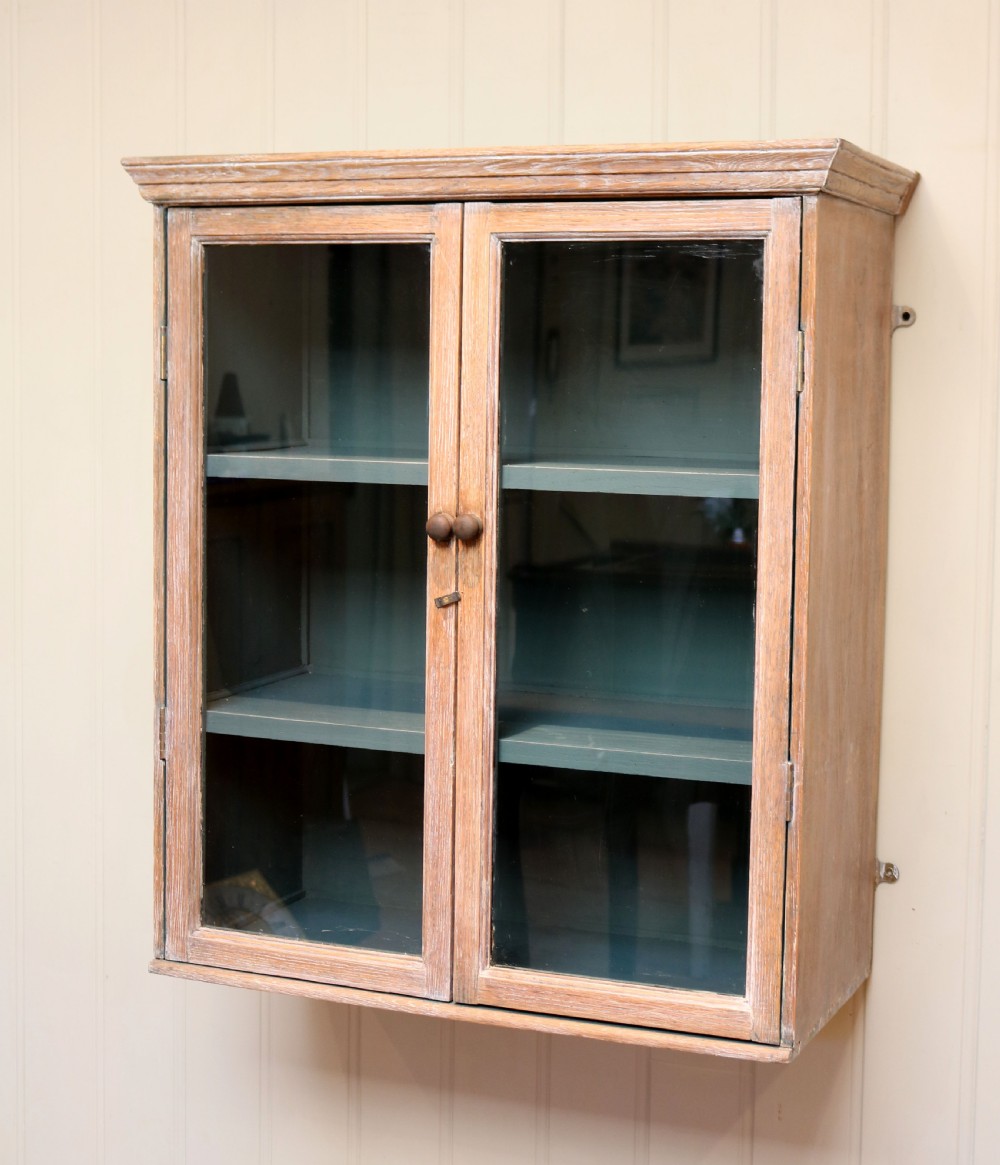 Limed Oak Glazed Wall Cabinet View II