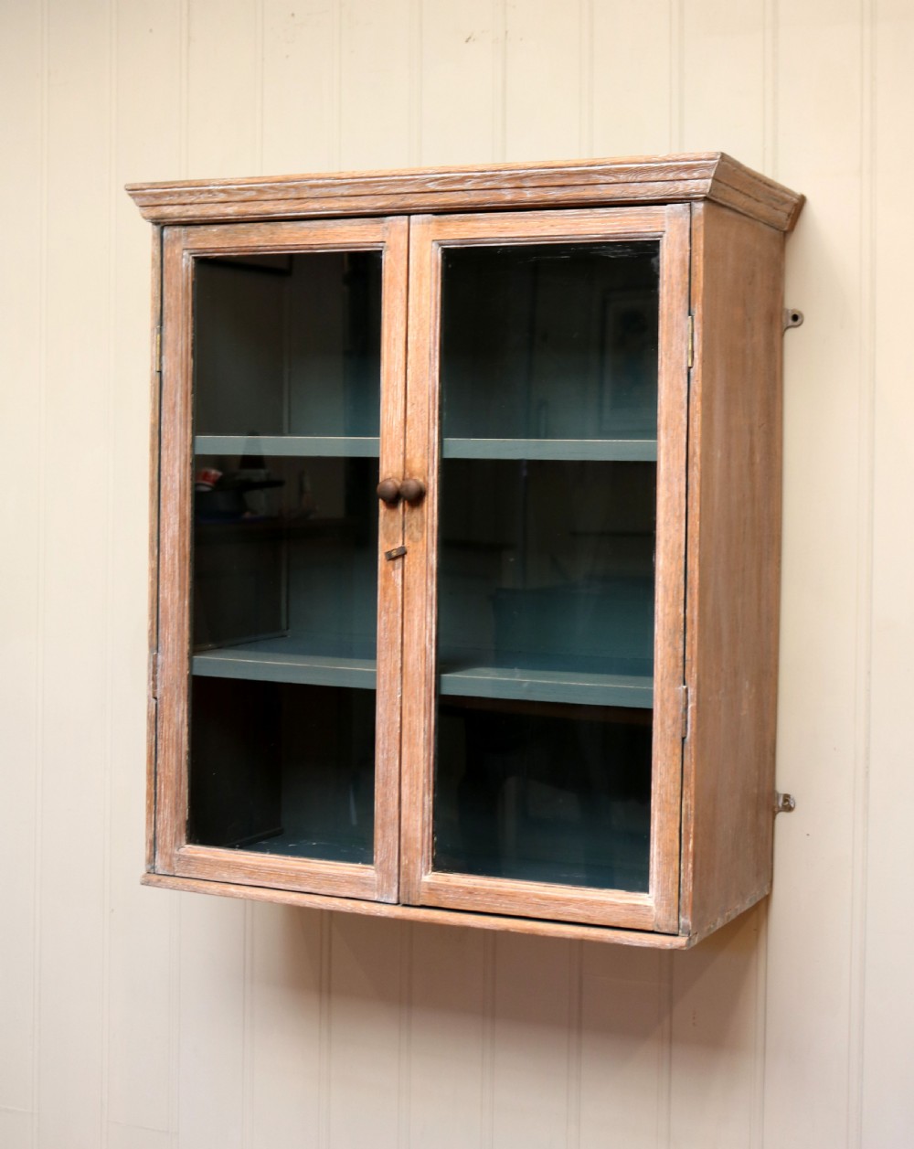 Limed Oak Glazed Wall Cabinet View IV