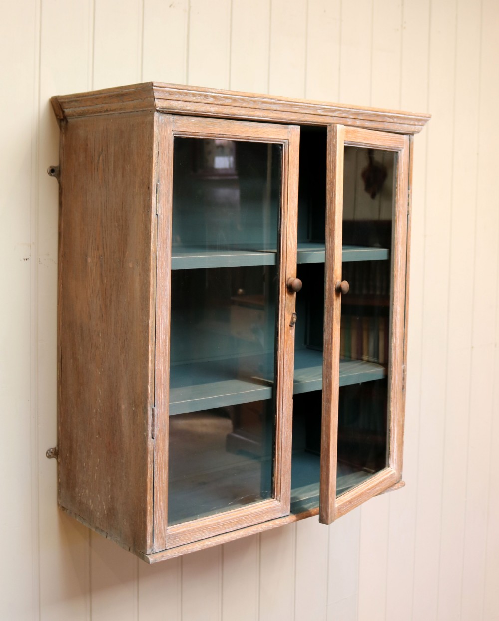 Limed Oak Glazed Wall Cabinet View VI