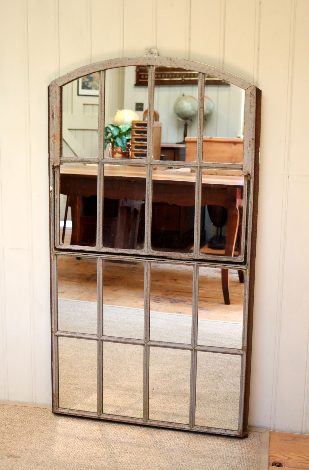 Metal Framed Painted Window Mirror View III