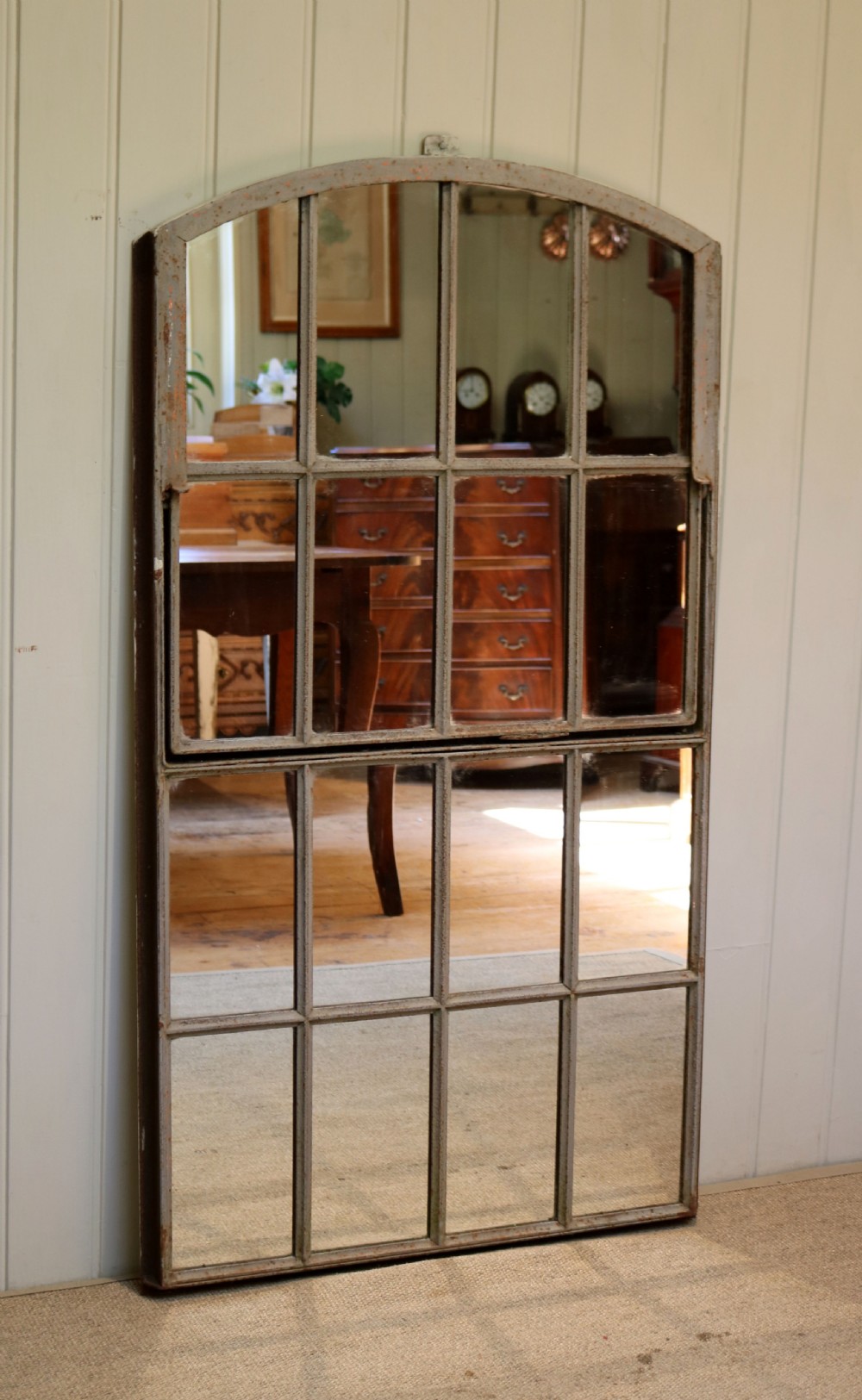 Metal Framed Painted Window Mirror View V