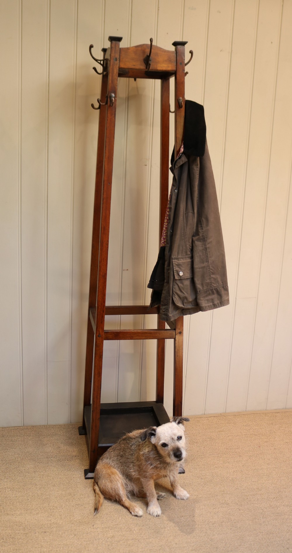French Oak Coat And Hat Stand View II