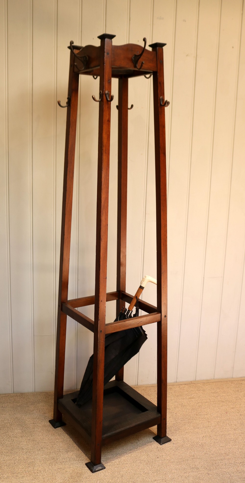 French Oak Coat And Hat Stand View IV
