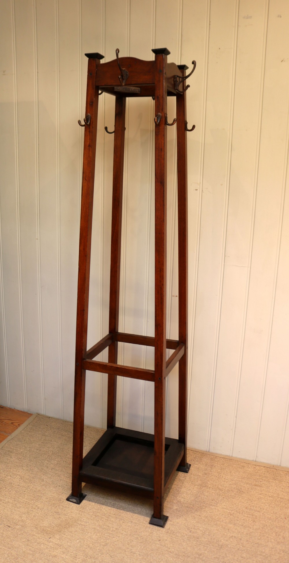 French Oak Coat And Hat Stand View VIII