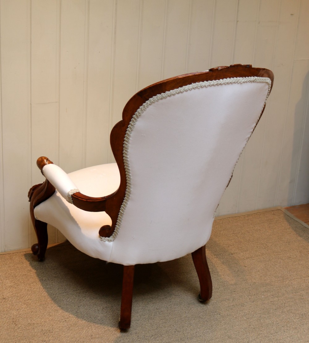 Victorian Button Back Walnut Chair View IX
