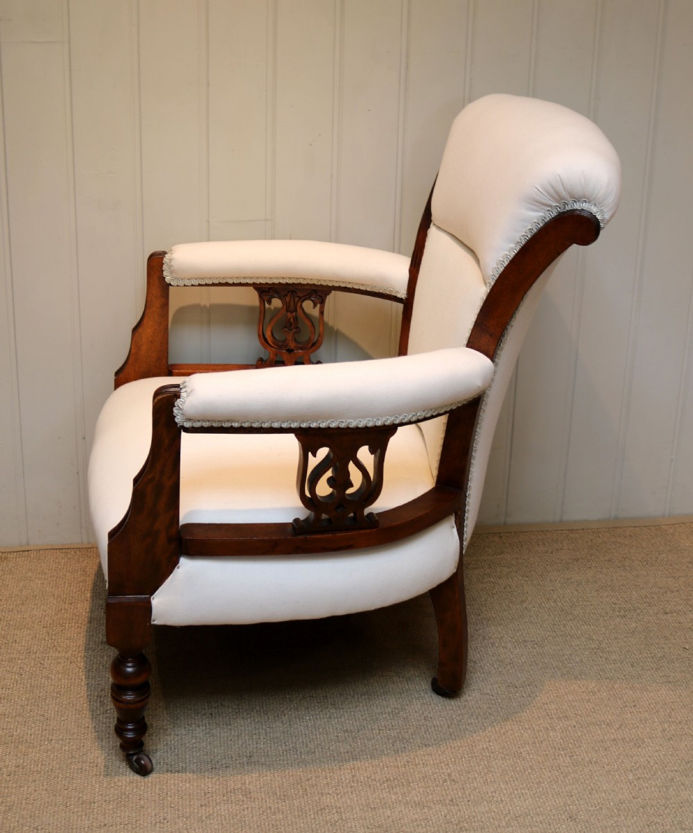 Late Victorian Walnut Armchair View III