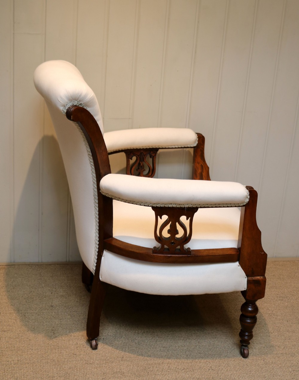 Late Victorian Walnut Armchair View V