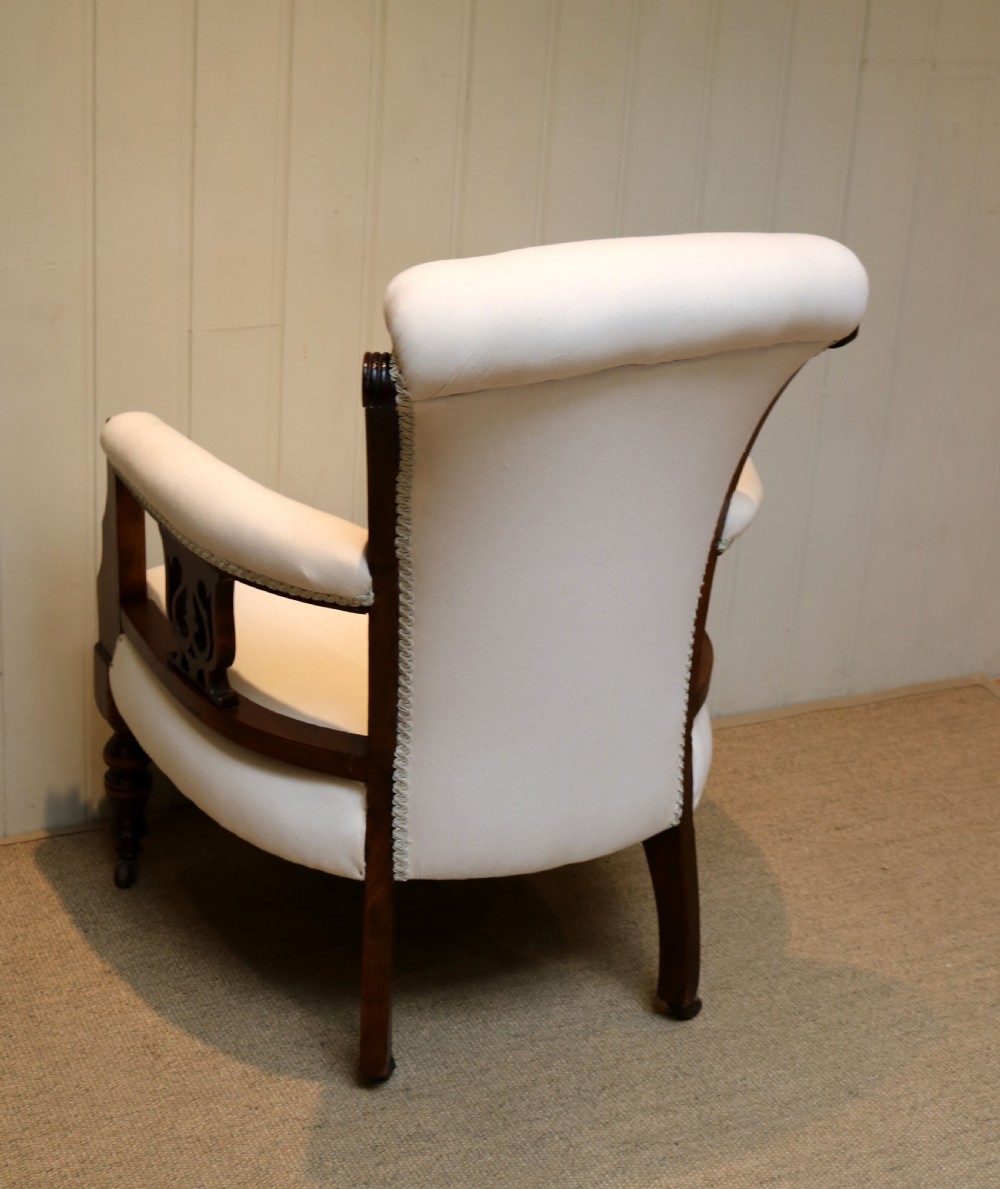 Late Victorian Walnut Armchair View VI