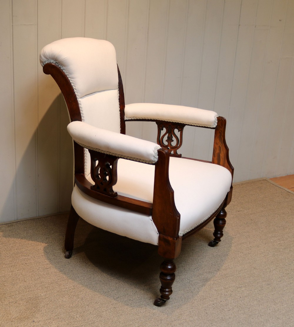 Late Victorian Walnut Armchair View VII
