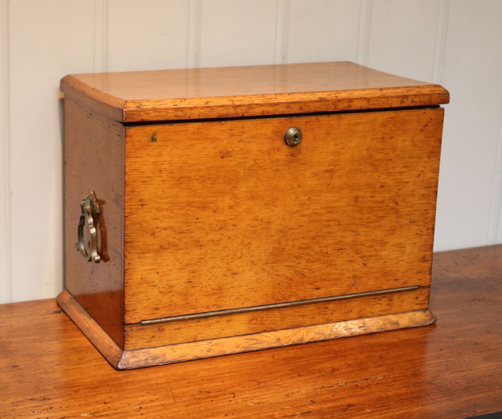 Edwardian Oak Writing Box View IV
