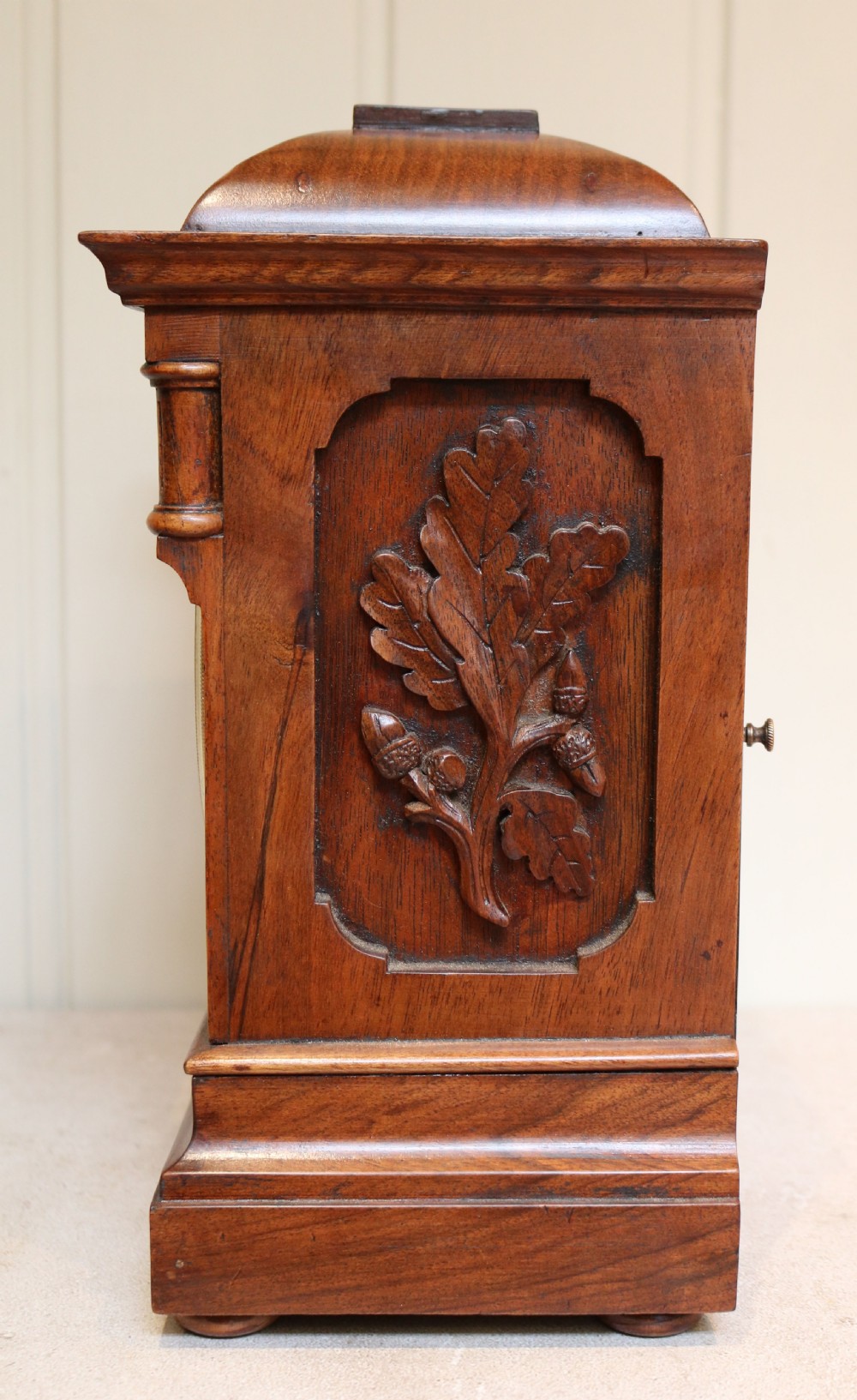Arts and Crafts Walnut Mantel Clock View IX