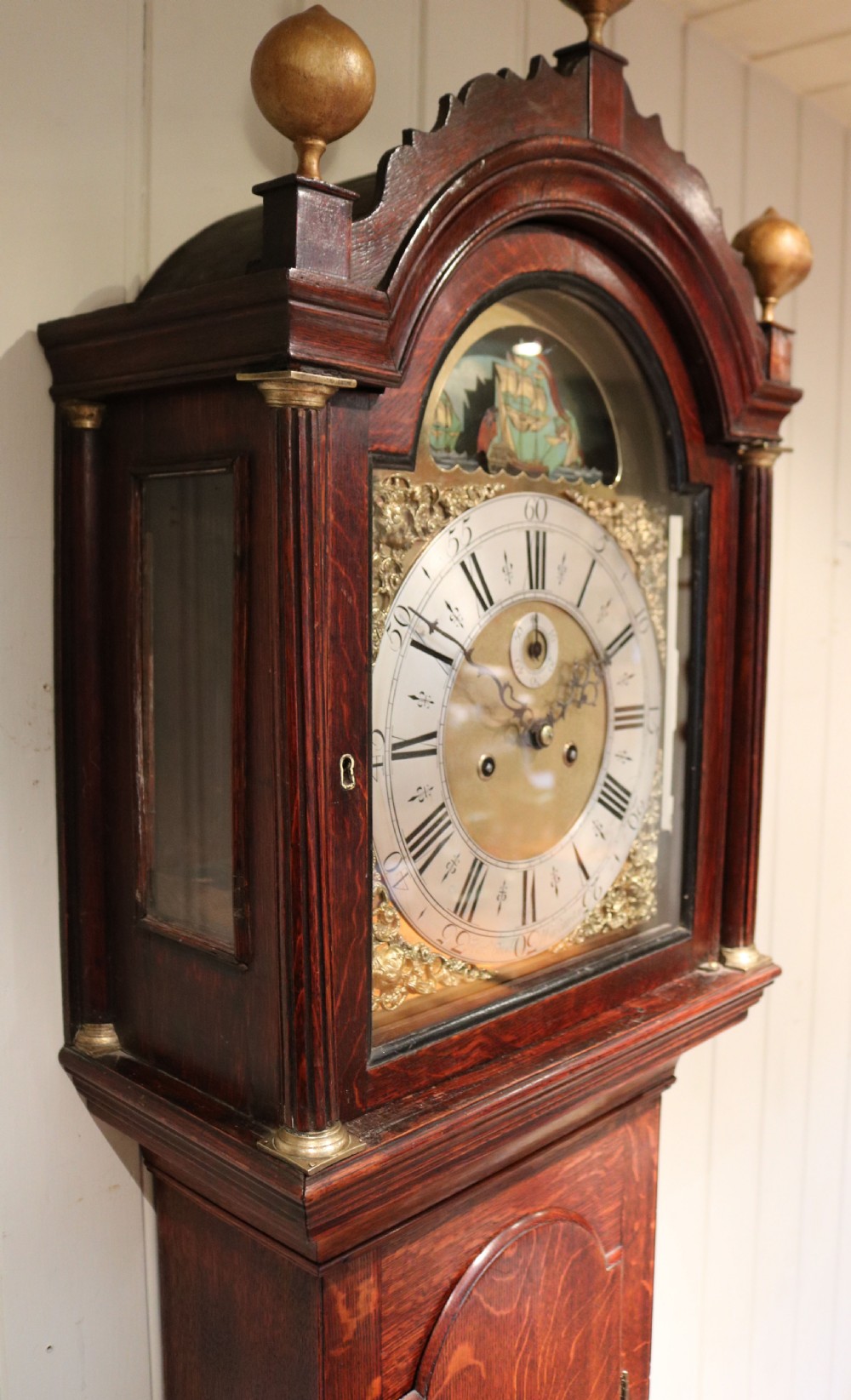  Longcase Clock with Rocking Ships Automaton View IV