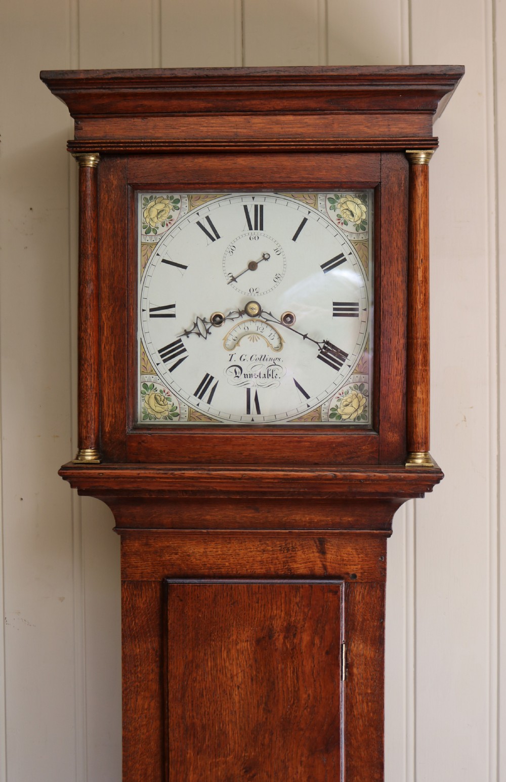 Small Oak  8 Day Cottage Longcase Clock View II