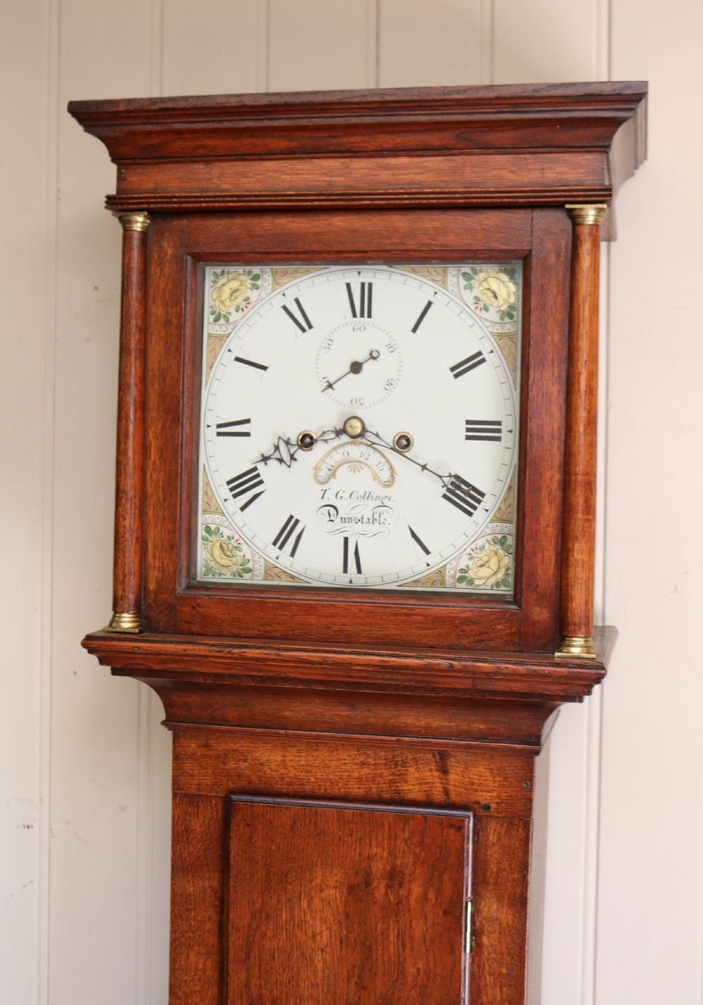 Small Oak  8 Day Cottage Longcase Clock View III