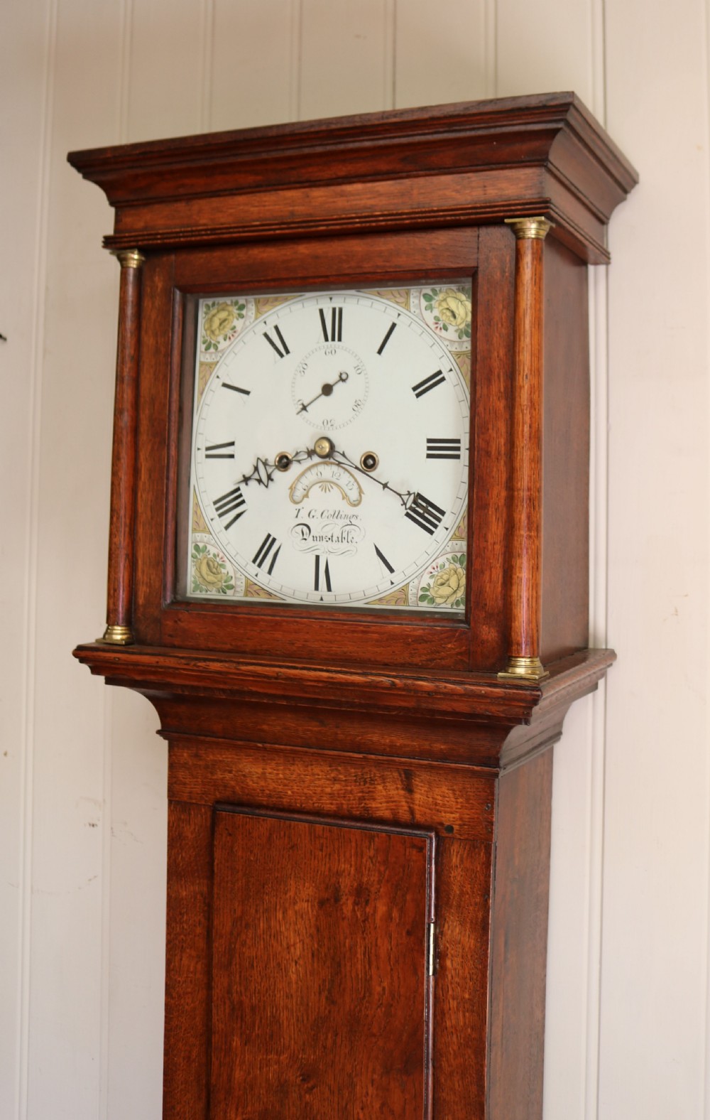 Small Oak  8 Day Cottage Longcase Clock View IV