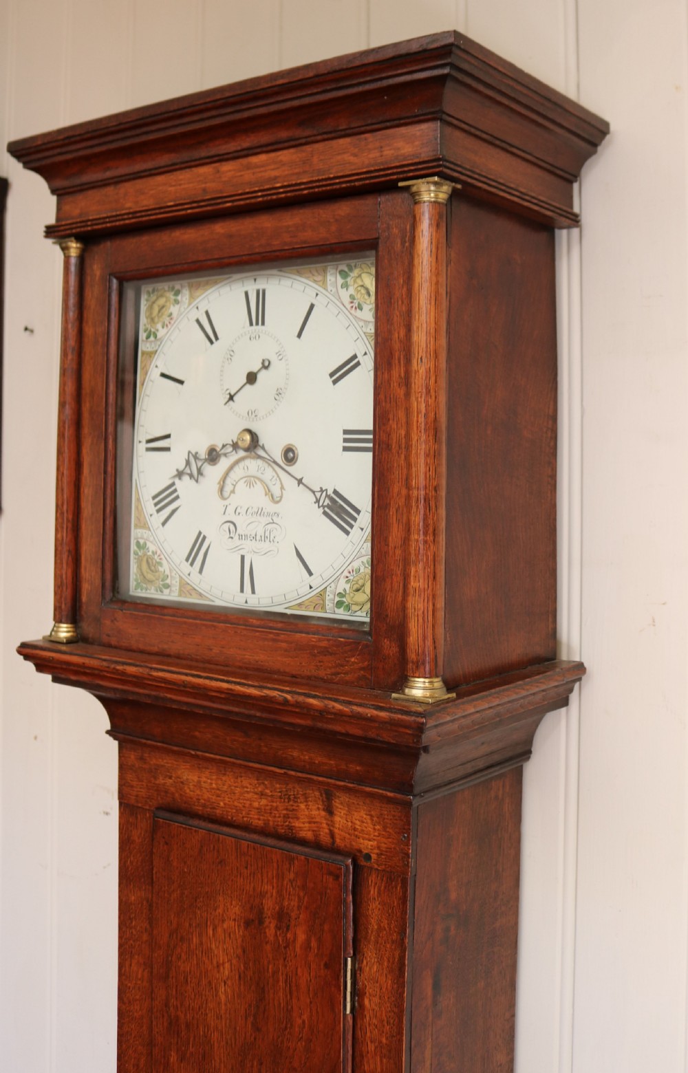 Small Oak  8 Day Cottage Longcase Clock View VI