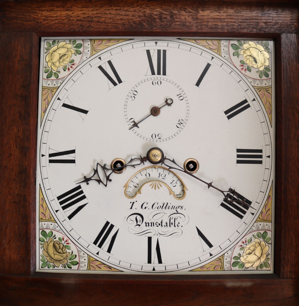 Small Oak  8 Day Cottage Longcase Clock View IX