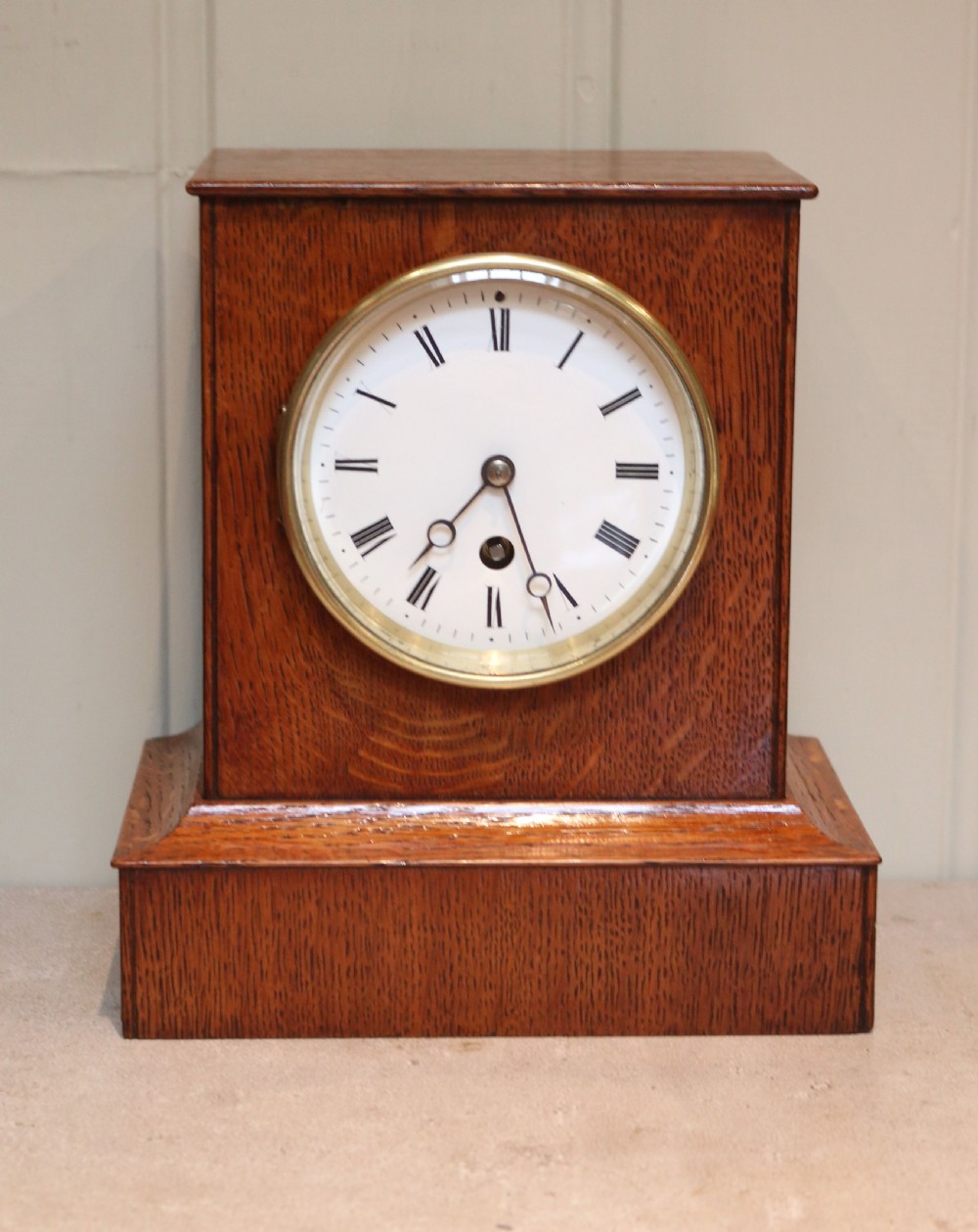 Golden Oak Mantel Clock