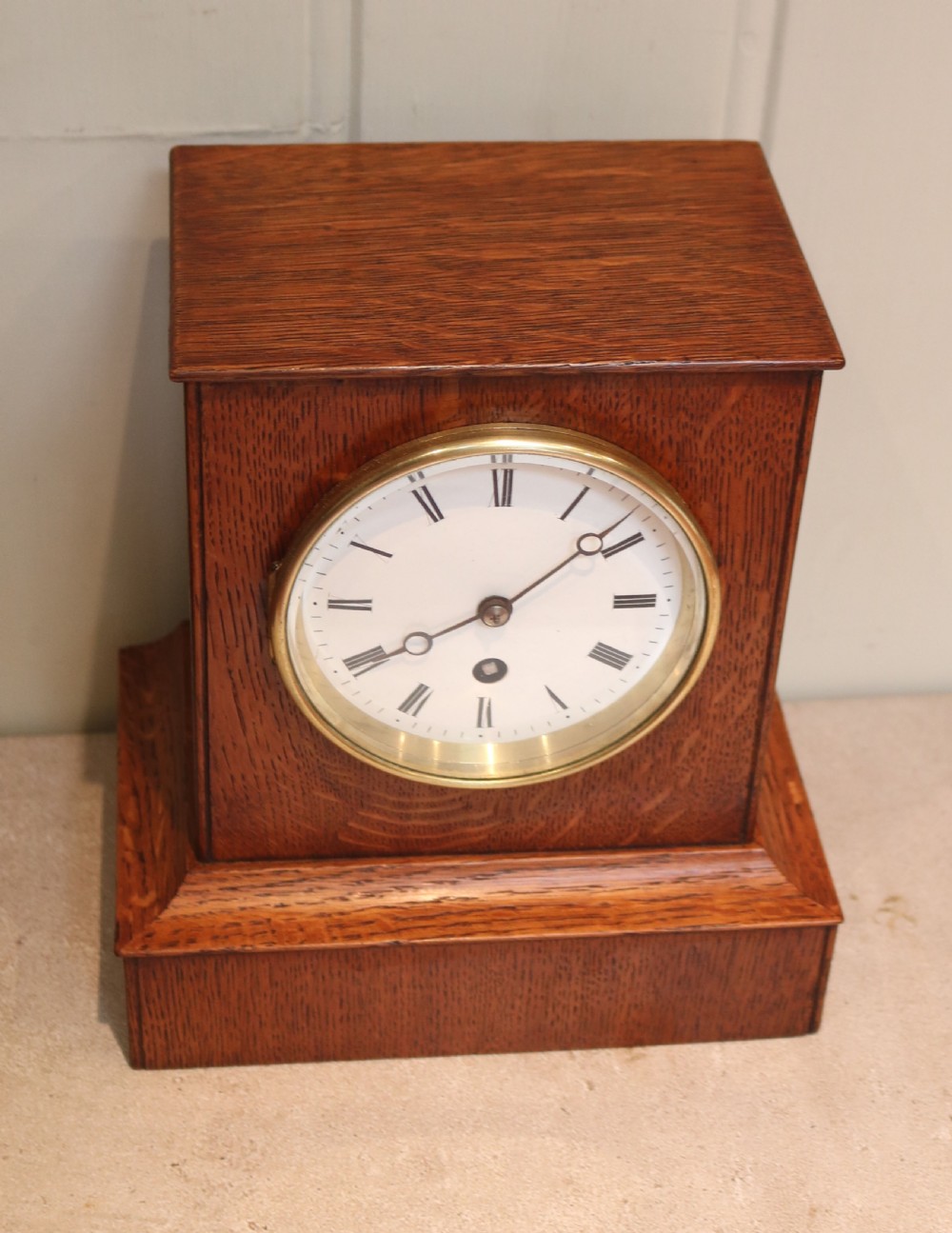 Golden Oak Mantel Clock View II