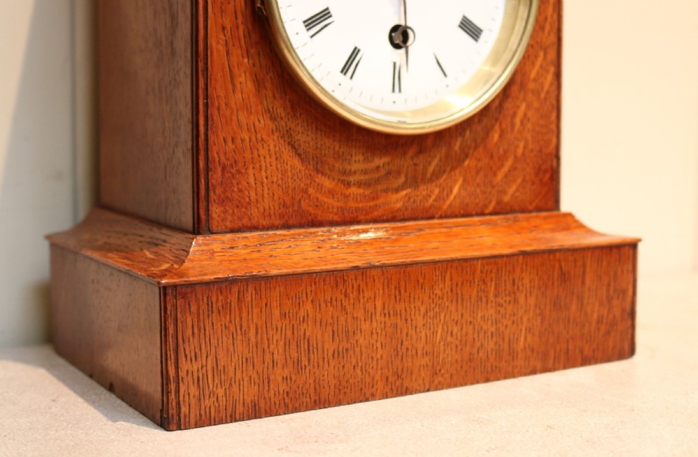 Golden Oak Mantel Clock View III