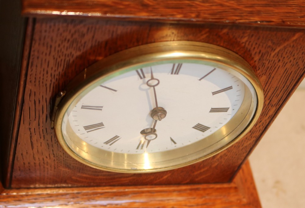 Golden Oak Mantel Clock View IV