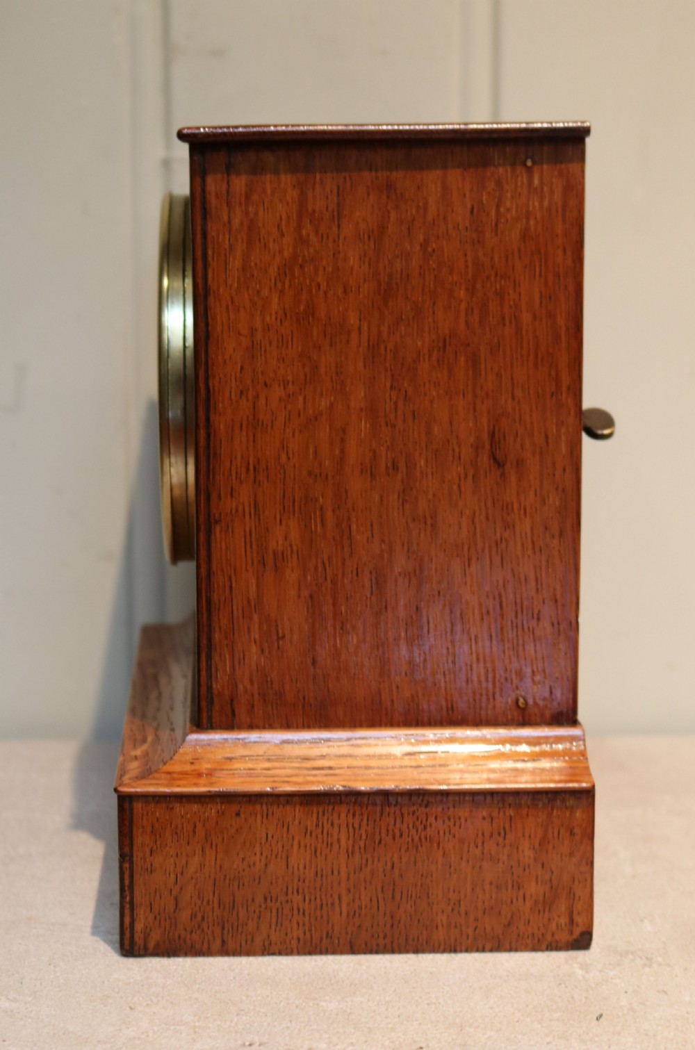 Golden Oak Mantel Clock View VII