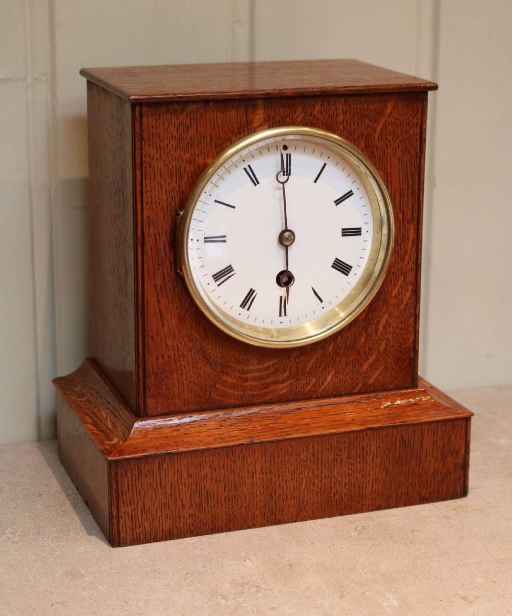 Golden Oak Mantel Clock View X