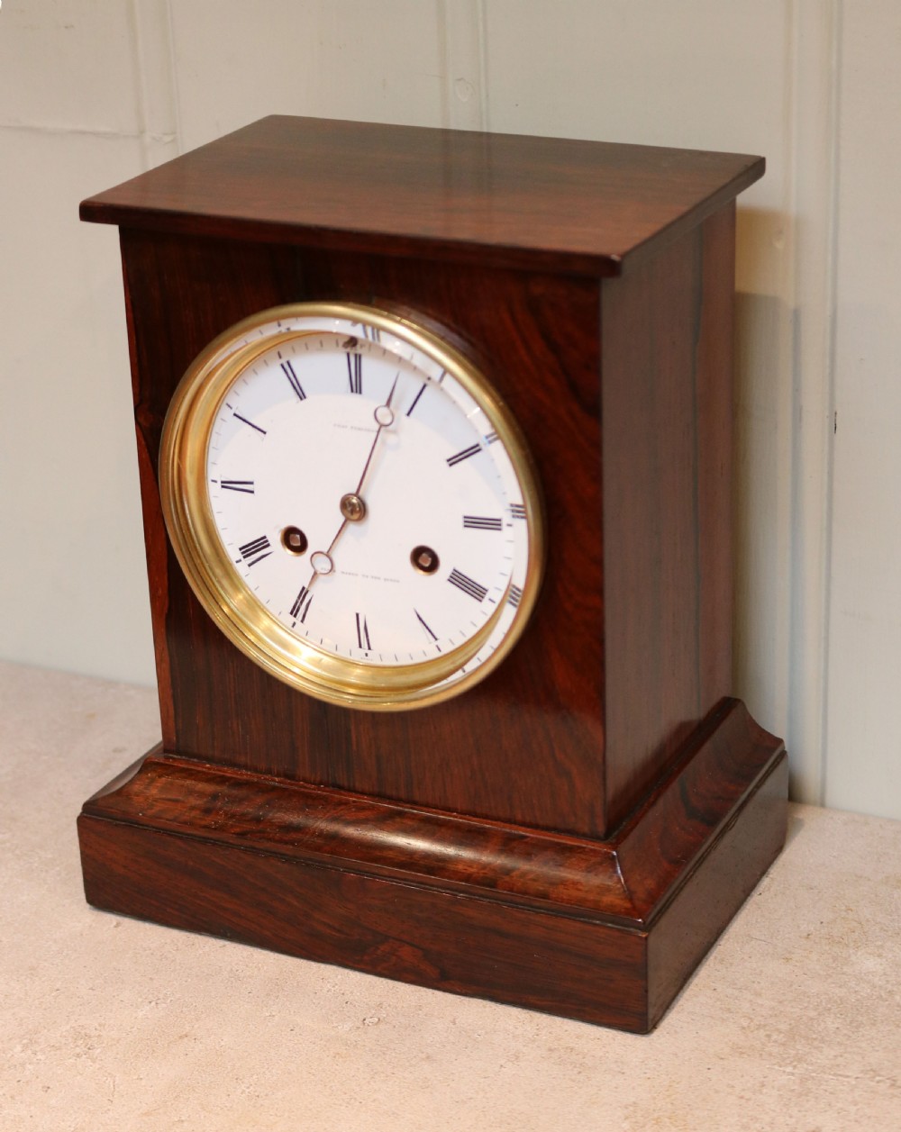 Rosewood Mantel Clock by Clockmaker to HM Queen Victoria View III
