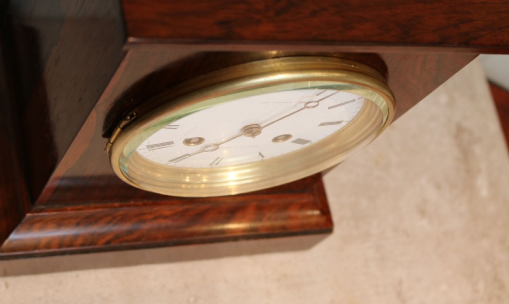 Rosewood Mantel Clock by Clockmaker to HM Queen Victoria View VIII